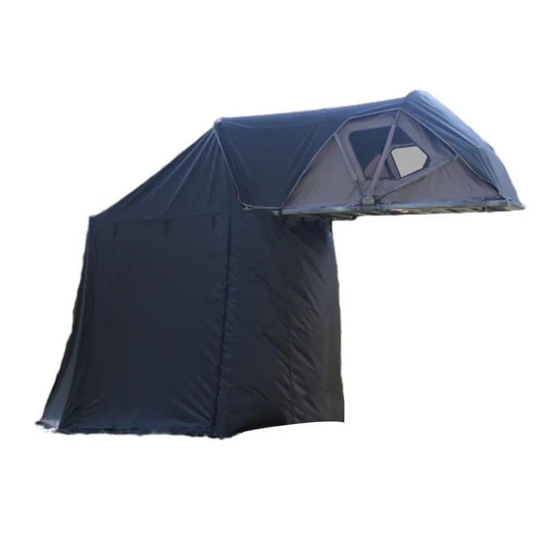 Outdoor Camp - 2人用防水キャンバスルーフトップテント（グラスファイバーポールラダーとオフロード車キャンプ用アネックス付き）