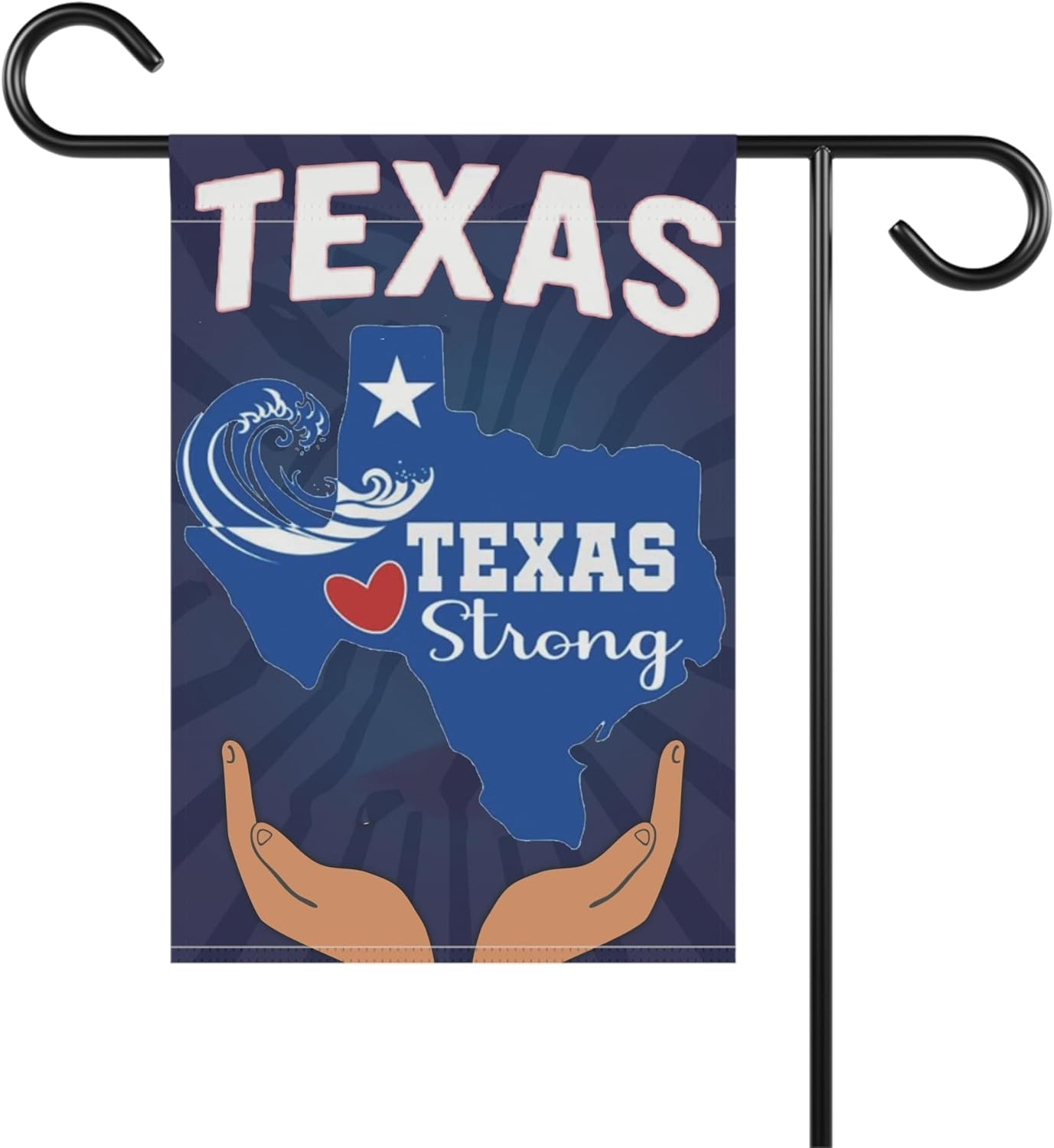 Outdoor Camping In Texas - テキサス・ストロング・ガーデンフラッグ、テキサス旗の屋外装飾用祈祷旗、洪水救済旗、テキサス・ストロング、テキサスの祈りキャンプ旗 UUX