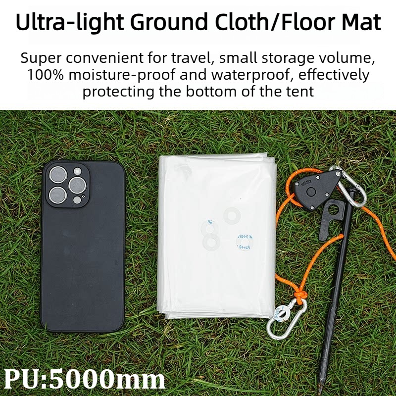 Ultralight Ground Sheet - 超軽量テントフットプリント 5000mm 防水キャンプグランドシート PET マットポータブル防湿バリアハイキングキャンプピクニック用