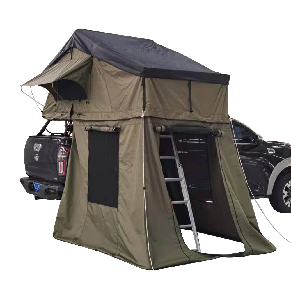 Outdoor Camping Awning - 防水サンシェード折りたたみ式ルーフトップカーファミリーキャンプ用屋外テント（オーニング付きアネックスルーム）