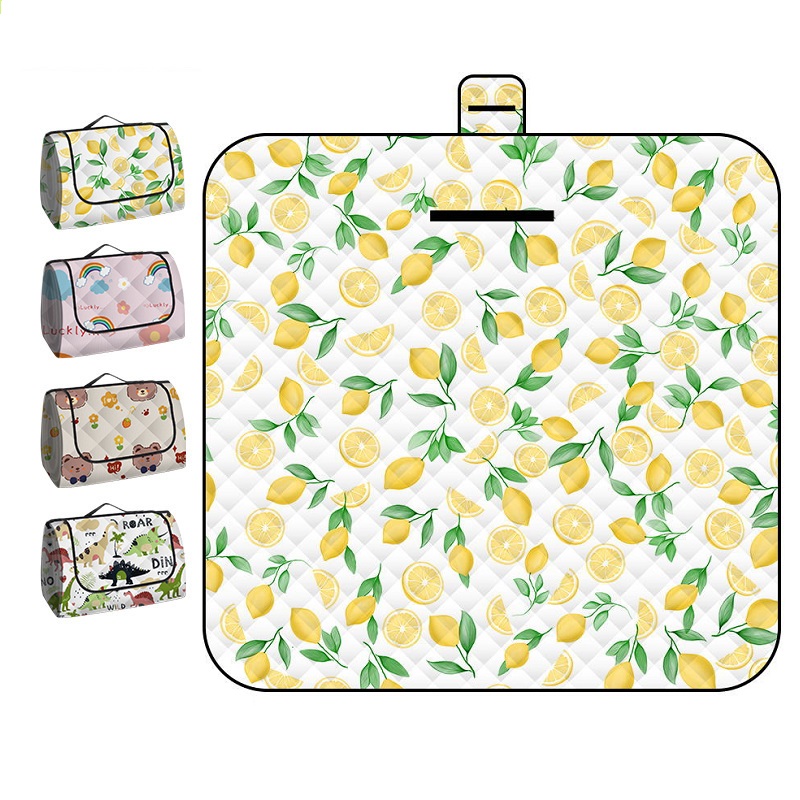 Outdoor Camping Rugs - 150*200 センチメートルポータブルピクニックマット屋外折りたたみ厚みビーチマット防湿防水キャンプブランケットベビーアクティビティマット
