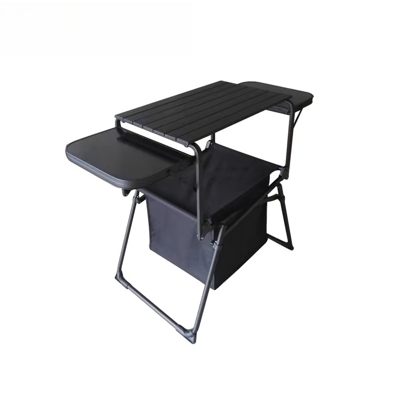 Outdoor Camping Kitchen Setup - 屋外用折りたたみ式中国製テーブルキッチンセット、アルミ製、キャンプ用収納バッグ付き