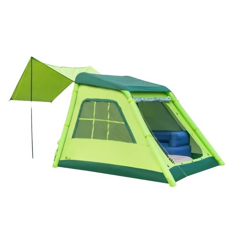 Outdoor Camping Inflatable Tent - 持ち運び可能なオックスフォード防水インフレータブルエアテント、簡単なアウトドアキャンプ、バックパッキング、ビーチ、フェスティバルに最適