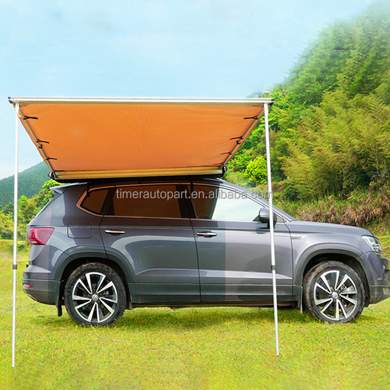 Outdoor Camping Awning - カスタムロゴ入り日よけカーオーニングサイド屋外防水キャンプキャノピーバン設置拡張サイドテント