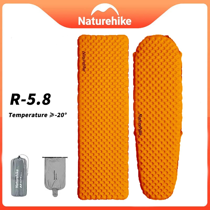Ultralight Ground Sheet - Naturehike インフレータブルマット超軽量 5.8 高 R 値暖かいスリーピングパッドポータブル屋外キャンプテントシングル防湿マット