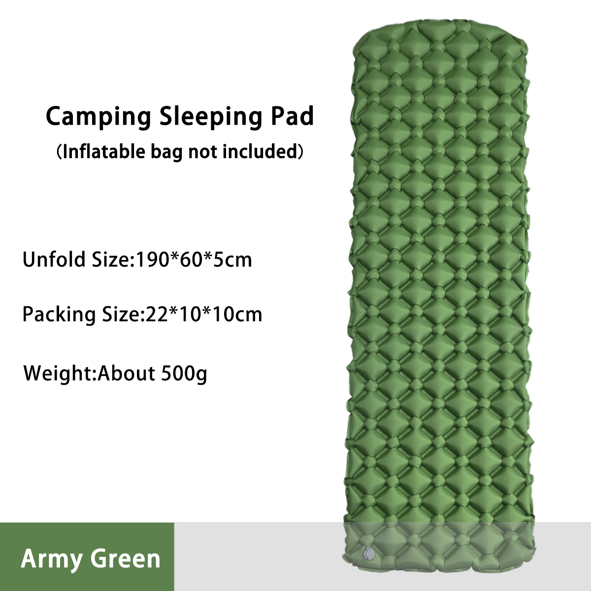 Outdoor Camping Inflatable Tent - キャンプ用インフレータブルマットレス テント用折りたたみキャンプベッド スリーピングパッド ピクニックブランケット トラベルエアマット キャンプ用品