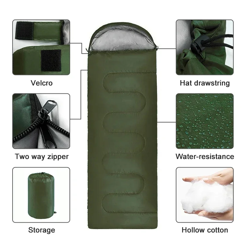 キャンプ寝袋超軽量防水 4 シーズン暖かい封筒型寝袋アウトド - Ultralight Ground Sheet のレビューと価格
