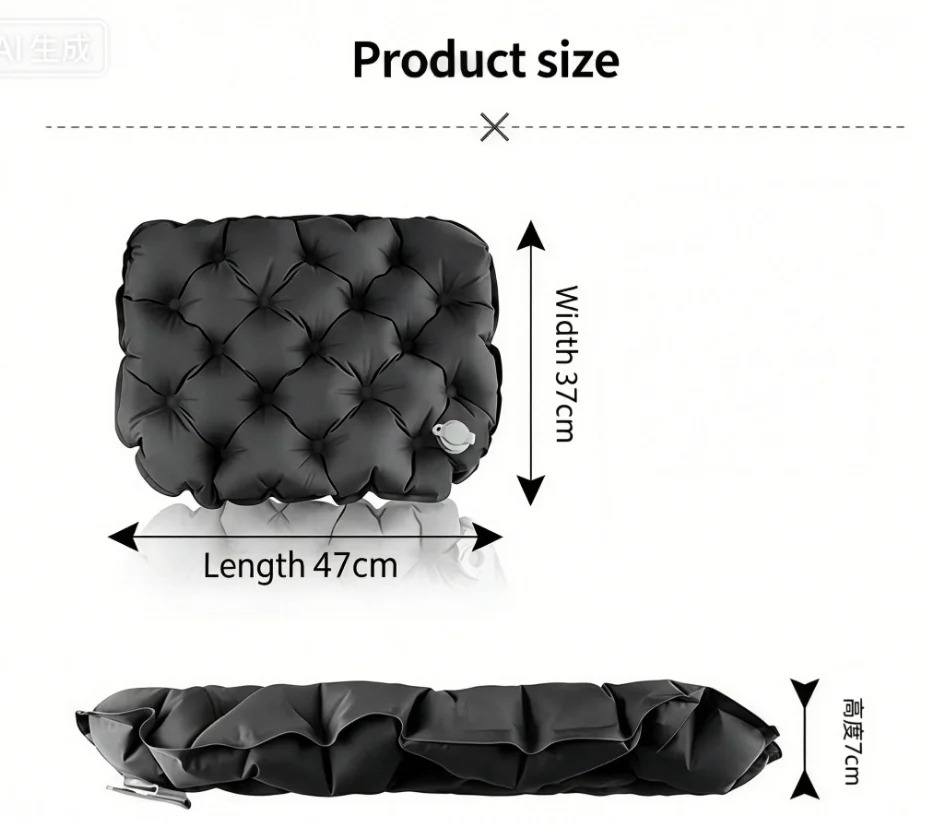 ポータブルインフレータブルシートクッション屋外キャンプエアク - Outdoor Camping Rugs のレビューと価格