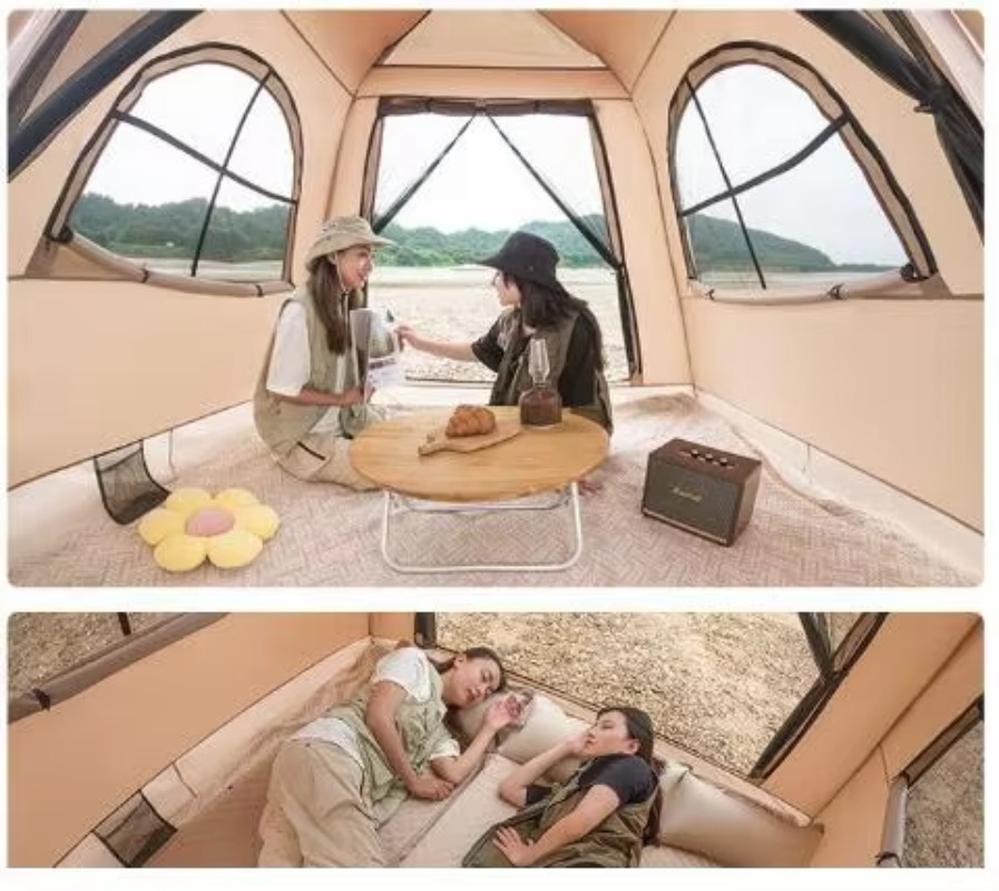 工場出荷のポータブルインフレータブルオックスフォード布製ルー - Outdoor Camping Inflatable Tent のレビューと価格