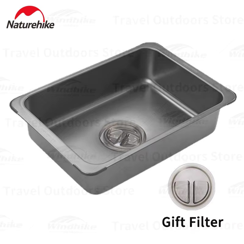 Naturehike 洗濯シンク ステンレス鋼 屋外調理器具 - Outdoor Camping Kitchen With Sink のレビューと価格