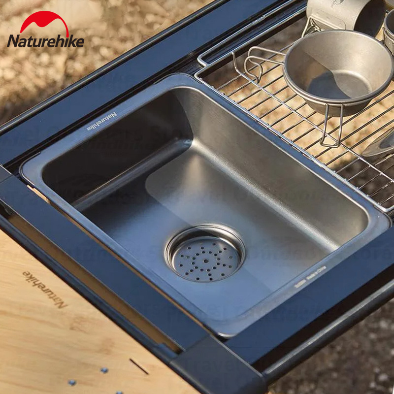 Naturehike 洗濯シンク ステンレス鋼 屋外調理器具 - Outdoor Camping Kitchen With Sink のレビューと価格