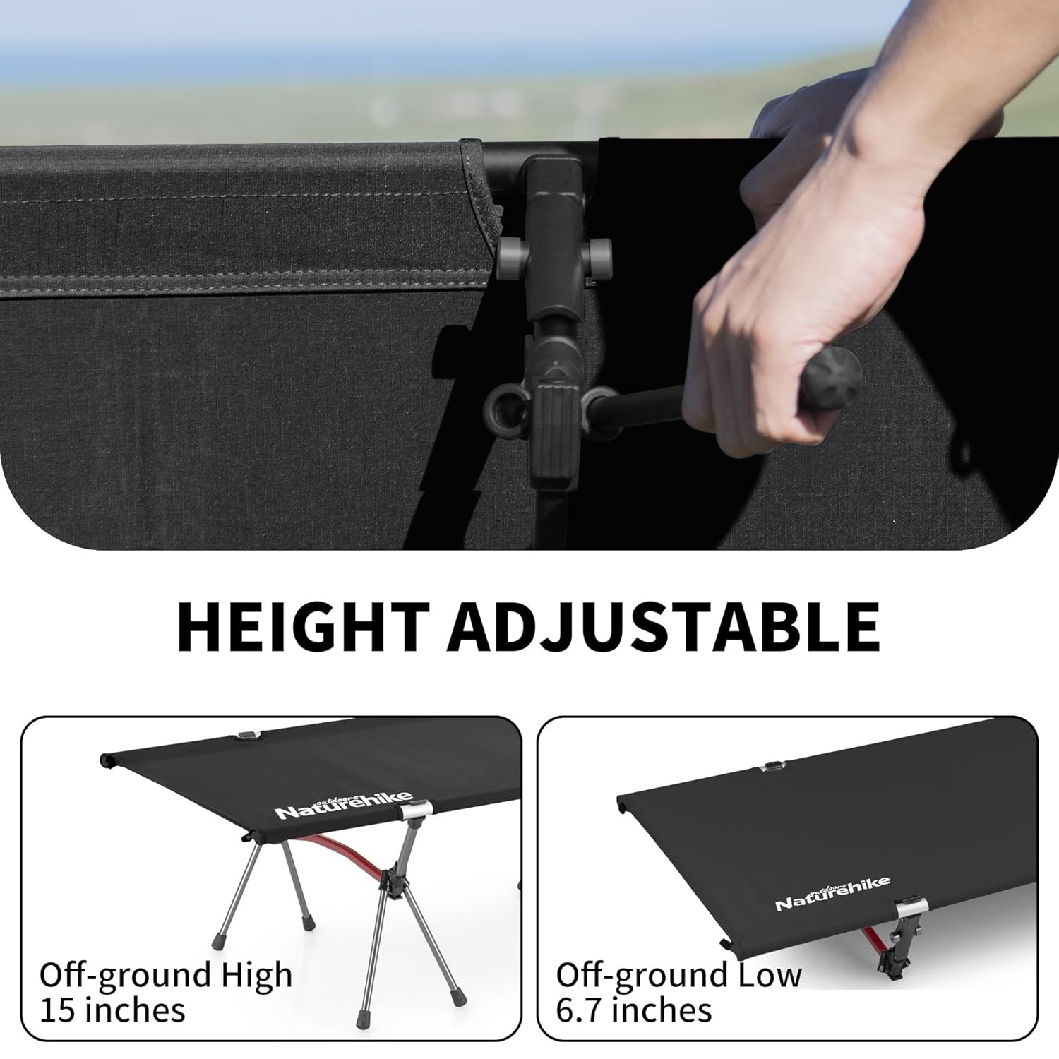 Naturehike折りたたみ式キャンプコット高さ調節可能超 - Ultralight Ground Sheet のレビューと価格