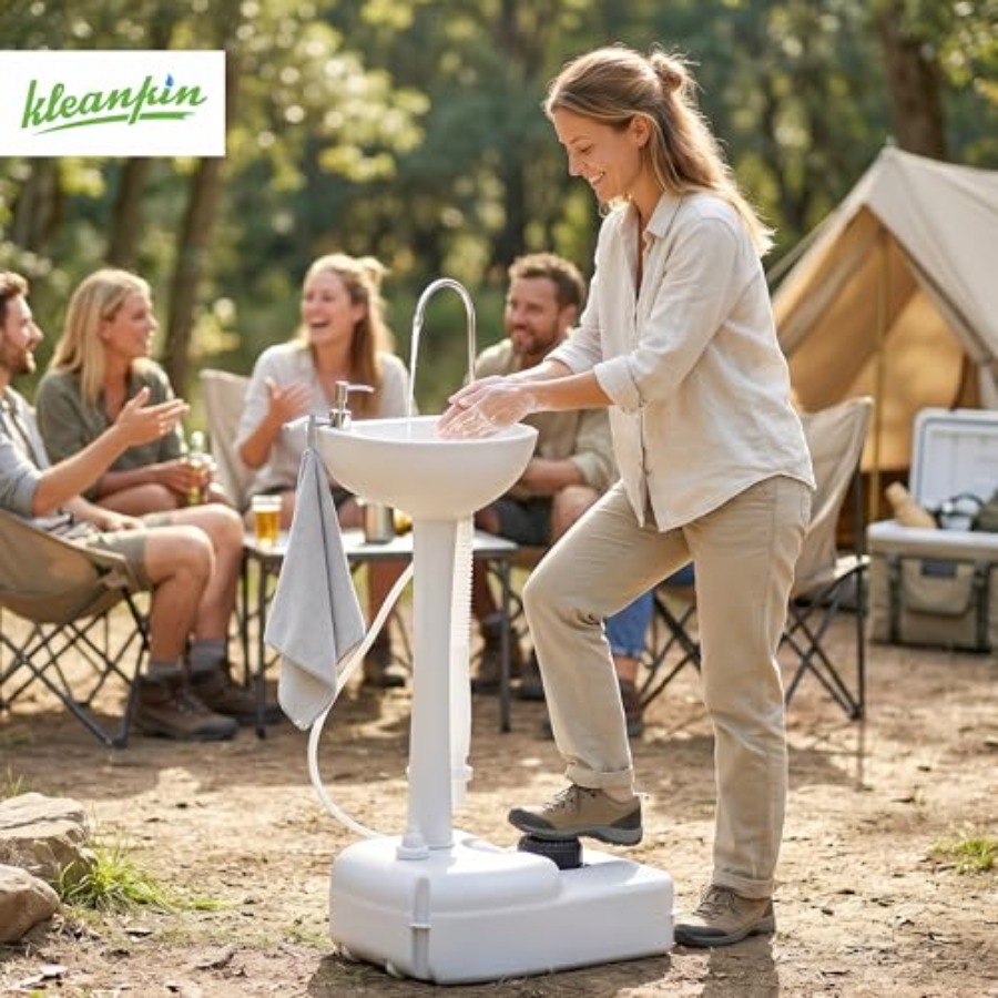 ポータブルキャンプシンク（RVや屋外イベント用）：HDPE製 - Outdoor Camp のレビューと価格