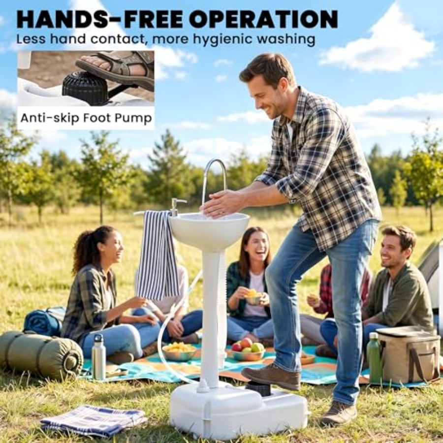 ポータブルキャンプシンク（RVや屋外イベント用）：HDPE製 - Outdoor Camp のレビューと価格