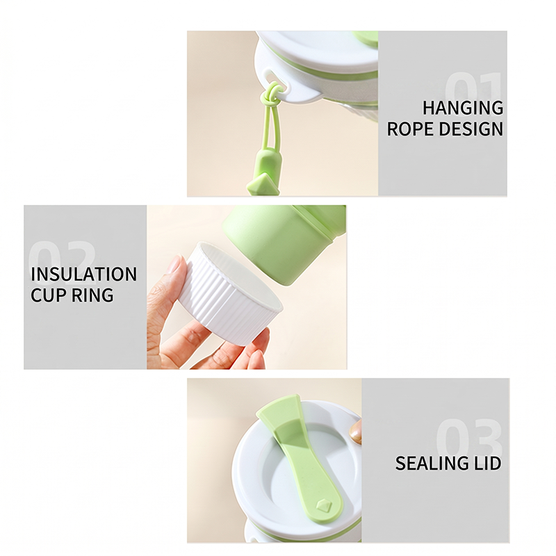折りたたみ式シリコン製トラベルカップ、蓋とストラップ付きの再 - Collapsible Water Bottle のレビューと価格