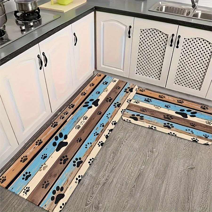 1枚入り 肉球柄 キッチンマット 滑り止め ドアマット ポッ - Outdoor Camping Kitchen With Sink のレビューと価格