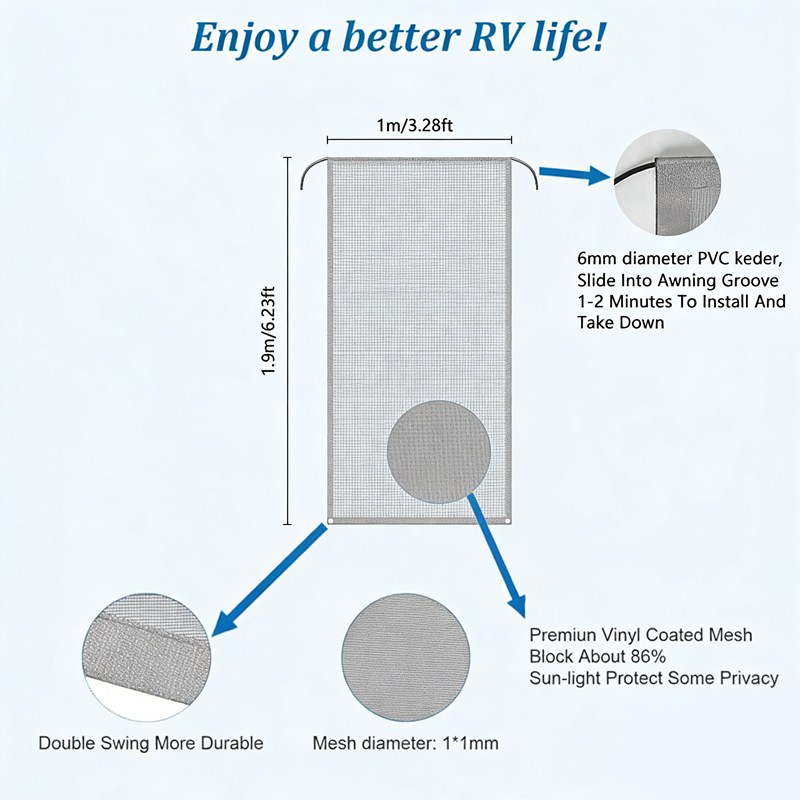 RVオーニングフロントサンシェードスクリーンビューブロッカー - Outdoor Camping Awning のレビューと価格