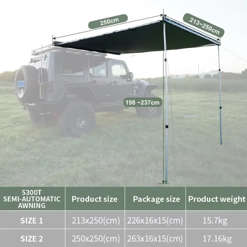 Awnlux 4x4格納式オフロード車用アルミケースロールア - Outdoor Camp のレビューと価格