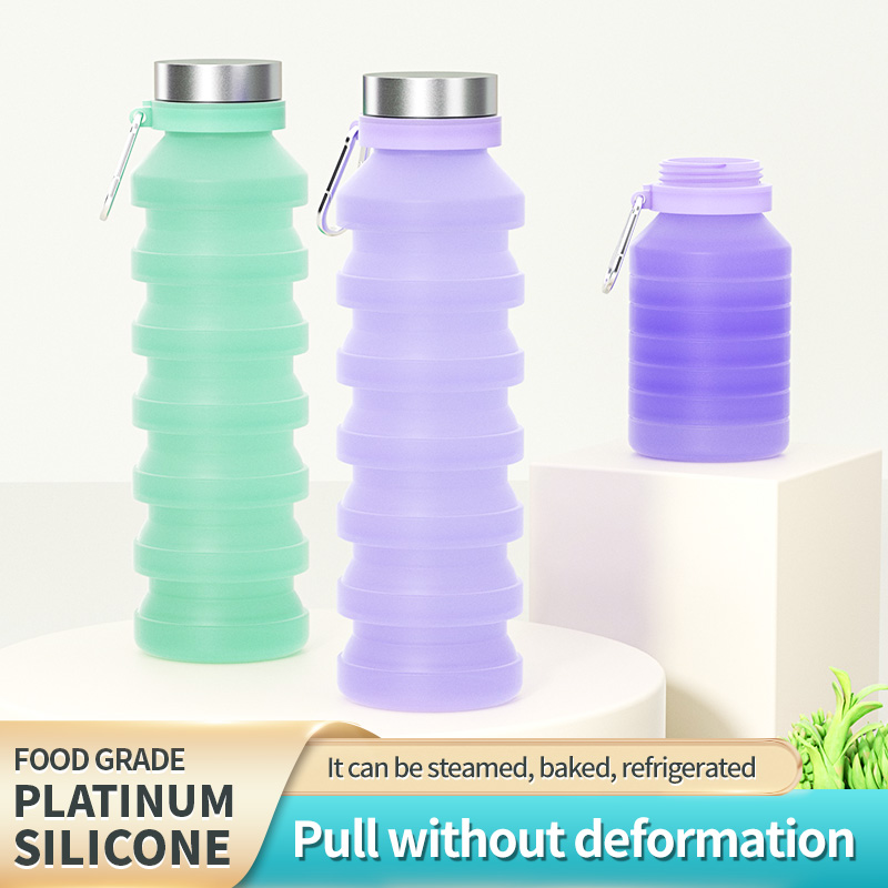 折りたたみ式ウォーターボトル シリコン製携帯用水筒、BPAフ - Collapsible Water Bottle のレビューと価格