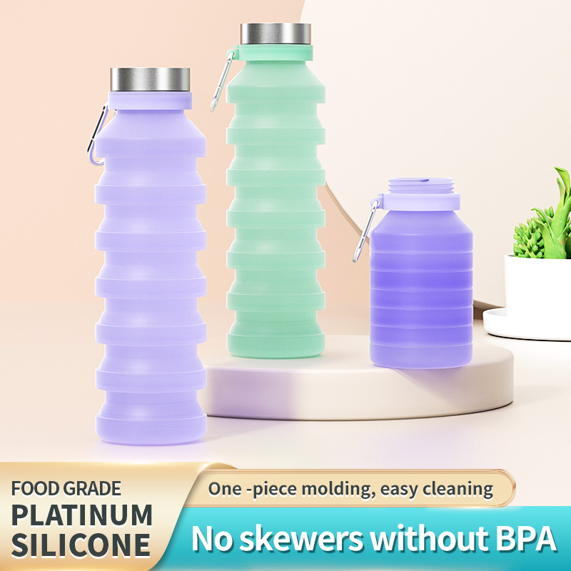 折りたたみ式ウォーターボトル シリコン製携帯用水筒、BPAフ - Collapsible Water Bottle のレビューと価格
