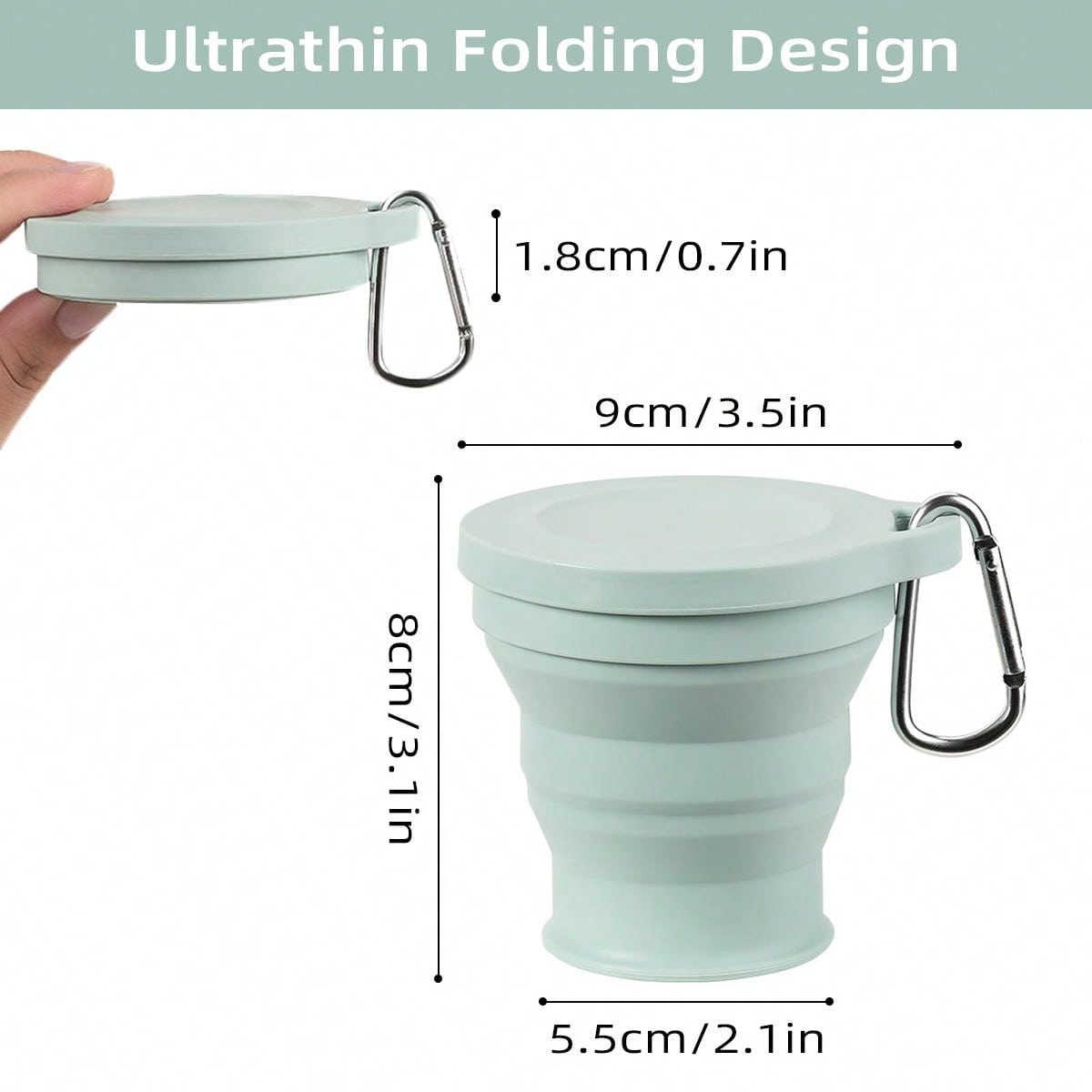 Leeseph シリコン製折りたたみトラベルカップ、折りたた - Collapsible Water Bottle のレビューと価格