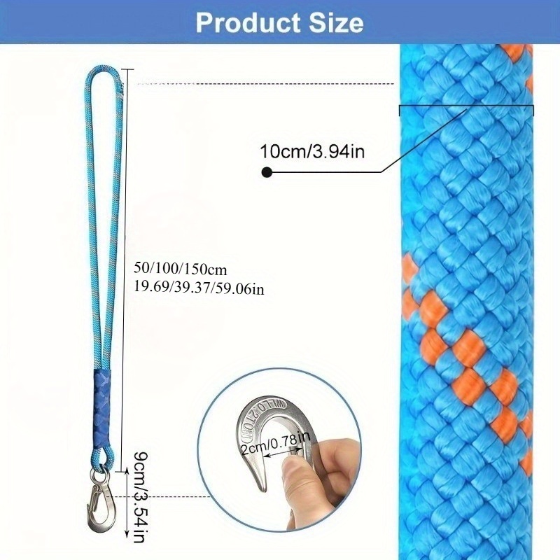 1/2個入り耐摩耗性メタルフックナイロンロープ - 59.0 - Outdoor Camping Decke のレビューと価格