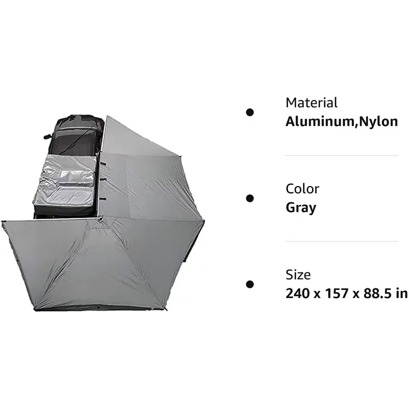 Awnlux 270度カーサイドオーニング アルミポール付き - Outdoor Camping Awning のレビューと価格