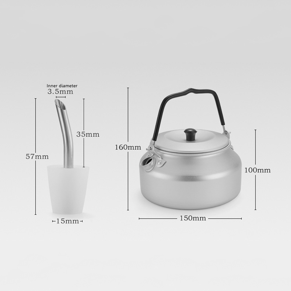 800ml 屋外ポータブルティーポットケトル 延長チューブノ - Outdoor Camping Youtube のレビューと価格
