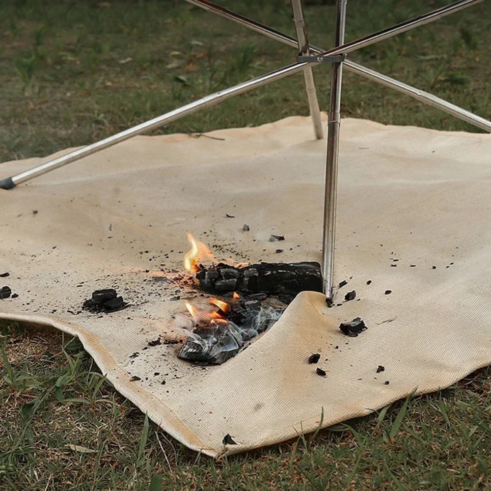 高温耐火ブランケットグラスファイバーマット、屋外キャンプ、ピ - Outdoor Camping Rugs のレビューと価格