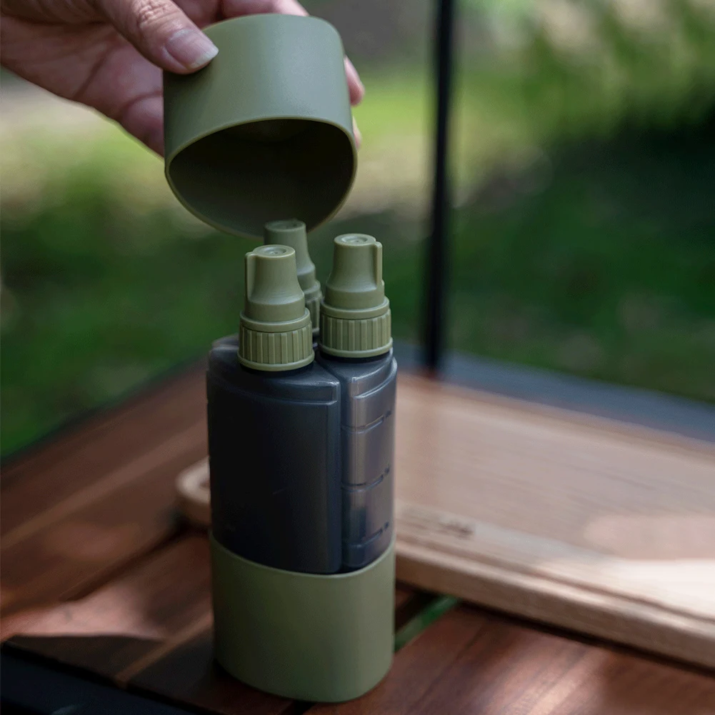 3 で 1 屋外キャンプ調味料ディスペンサーボトルバーベキュ - Outdoor Camping Kitchen With Sink のレビューと価格