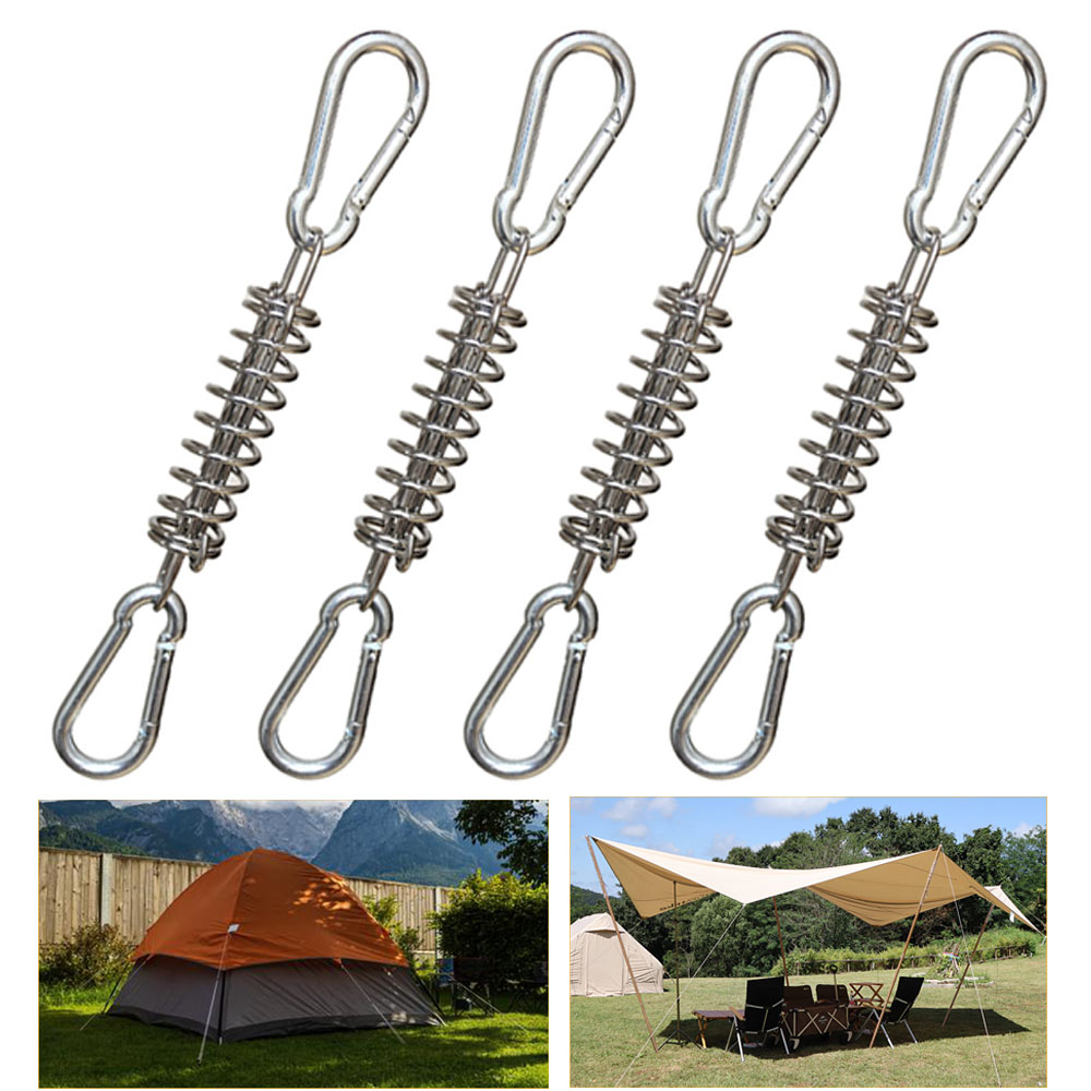 4個入りテント風ロープスプリングバックル、カラビナ付きオーニ - Outdoor Camping Decke のレビューと価格