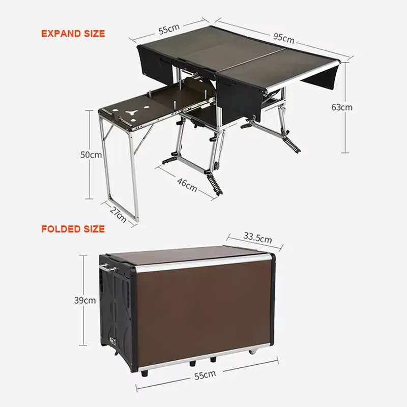 便利なキャンプキッチンボックスでアウトドアキッチンを設置し、 - Outdoor Camping Kitchen Setup のレビューと価格