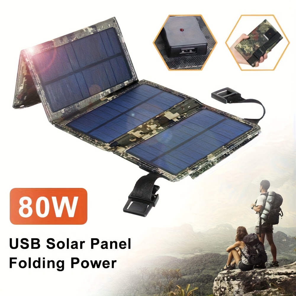 【ソーラーパネル】80Wポータブル折りたたみ式ソーラーパネル - Outdoor Camp のレビューと価格