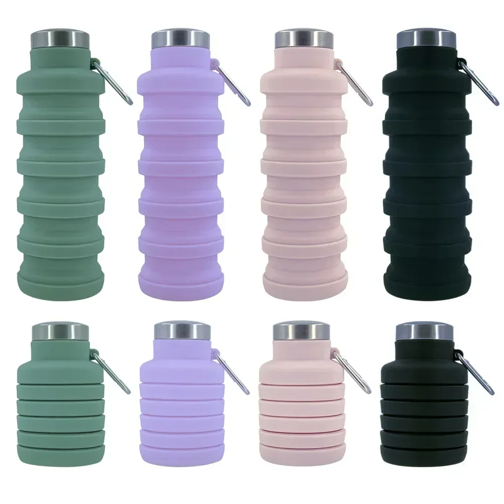 折りたたみ式ウォーターボトル、再利用可能なBPAフリーシリコ - Collapsible Water Bottle のレビューと価格