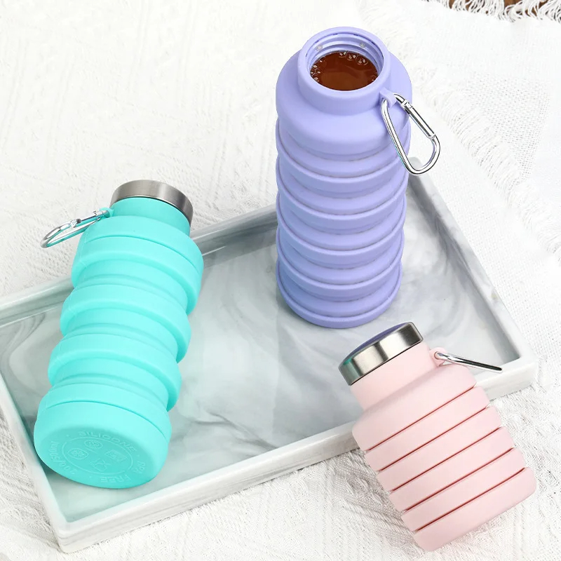 折りたたみ式ウォーターボトル、再利用可能なBPAフリーシリコ - Collapsible Water Bottle のレビューと価格