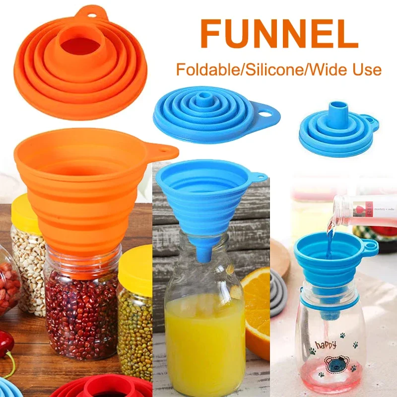 1/4 個シリコン折りたたみ式漏斗折りたたみ式キッチンロング - Collapsible Water Bottle のレビューと価格
