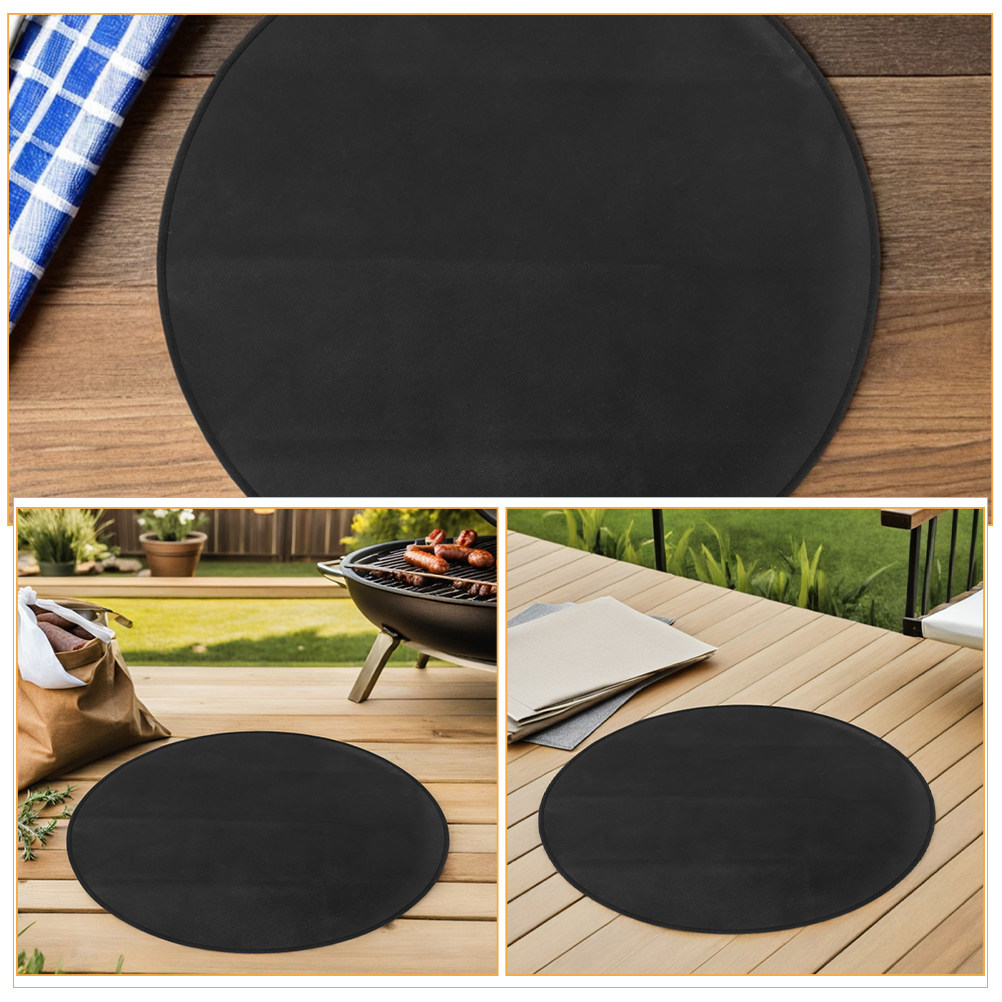 24 インチラウンド耐熱耐火マット屋外バーベキューグリルパッ - Outdoor Camping Decke のレビューと価格