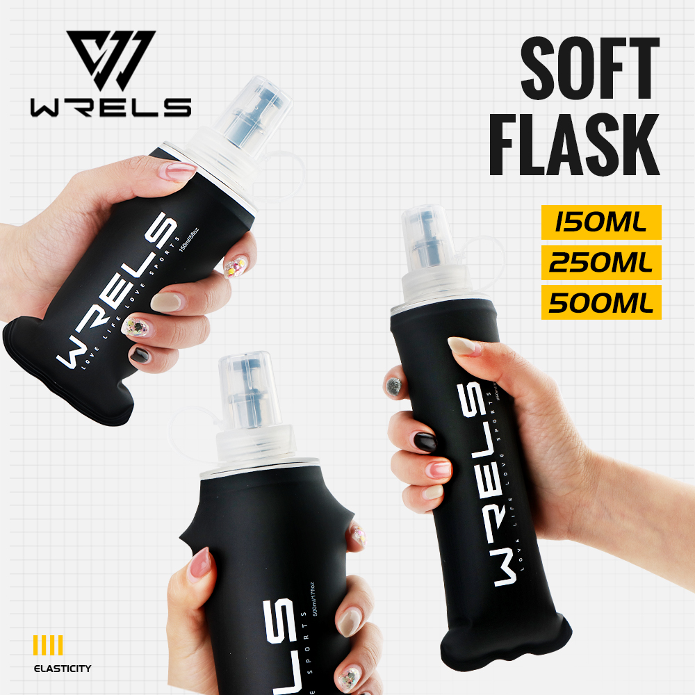 WRELS ソフトフラスク TPU 超軽量 折りたたみ式 B - Collapsible Water Bottle のレビューと価格
