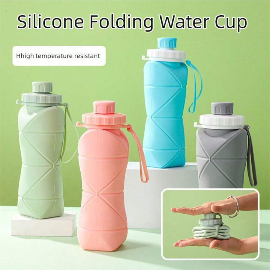 1個入り 600ml 大型折りたたみ式シリコンカップ - ア - Collapsible Water Bottle のレビューと価格