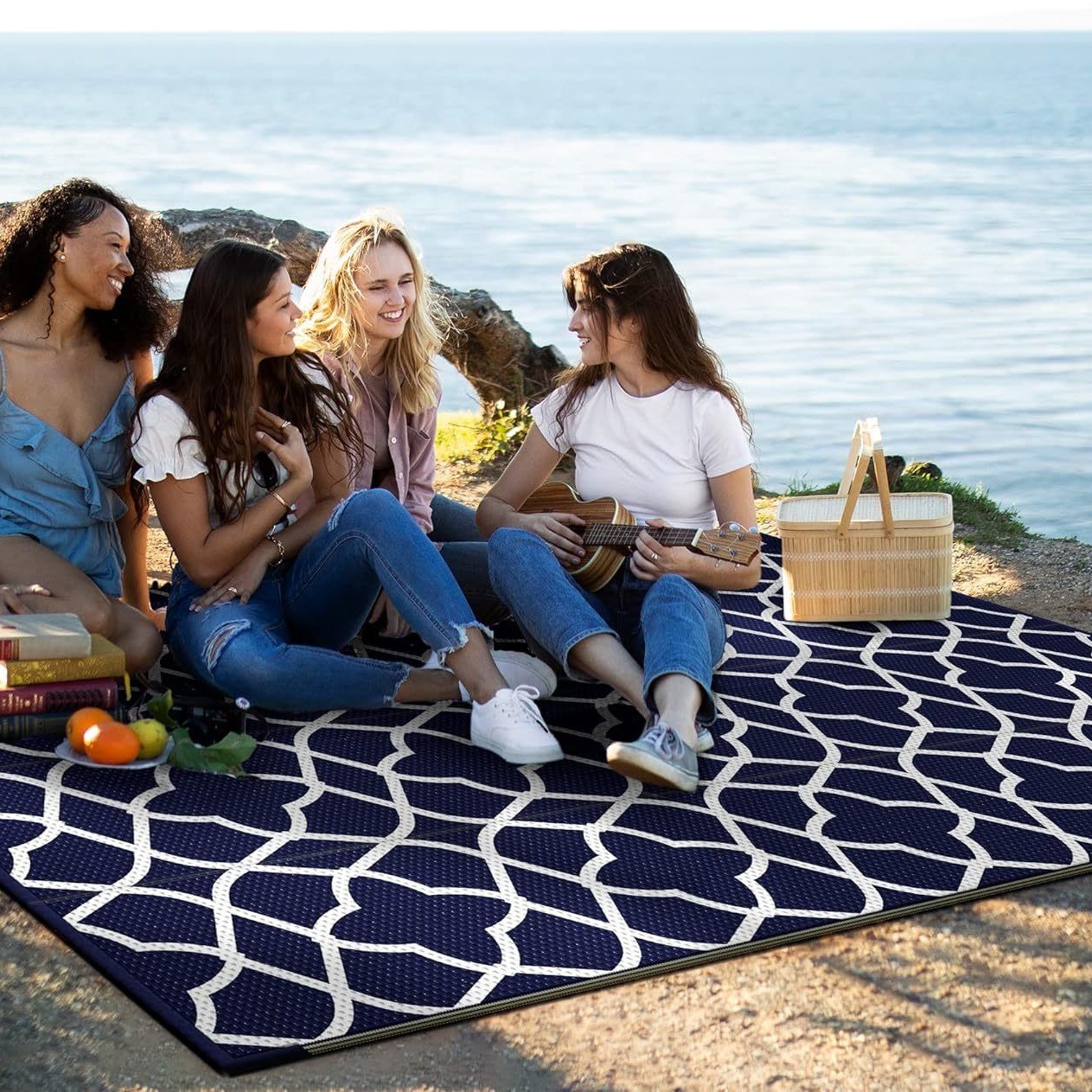 RVオーニングカーペット屋外キャンプピクニックマットラグ耐性 - Outdoor Camping Awning のレビューと価格