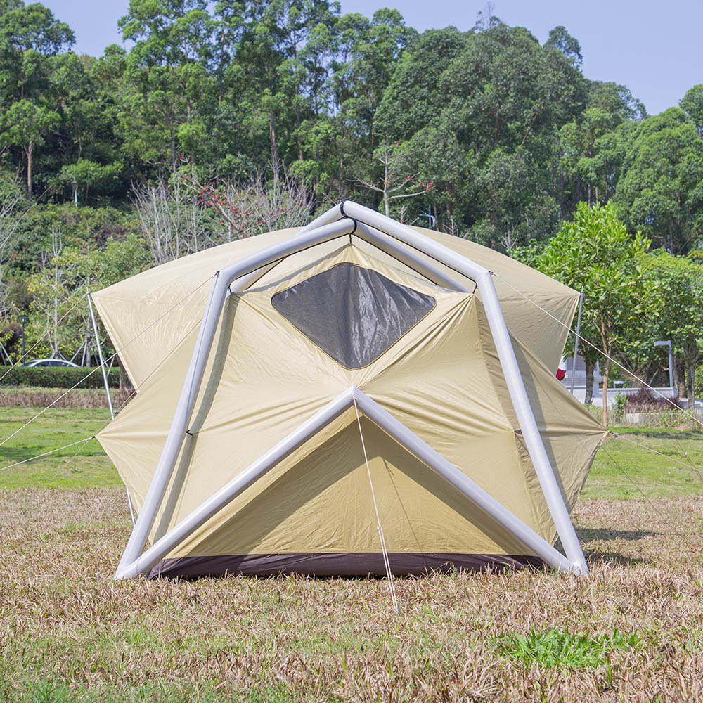 超軽量ブラックキャンプテント、クイック自動開閉式2-in-1 - Outdoor Camping Inflatable Tent のレビューと価格