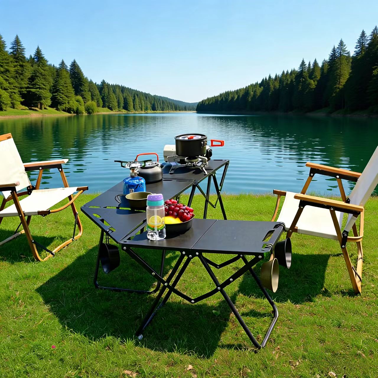 ポータブル軽量クイックセットアップ炭素鋼折りたたみ式IGTタ - Outdoor Camping Kitchen Setup のレビューと価格